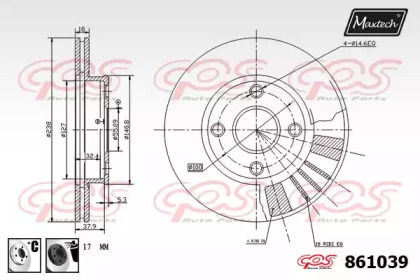 Тормозной диск MAXTECH 861039.6060