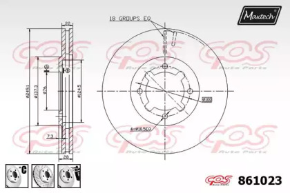 Тормозной диск MAXTECH 861023.6880