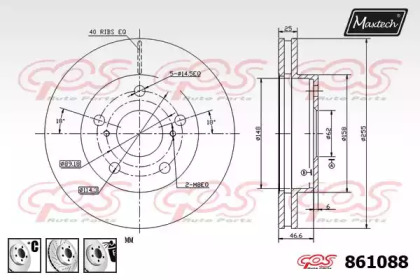 Тормозной диск MAXTECH 861088.6880