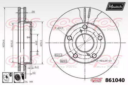 Тормозной диск MAXTECH 861040.6060