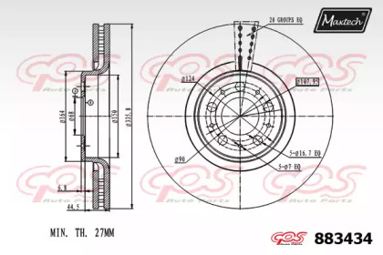 Тормозной диск MAXTECH 883434.0000