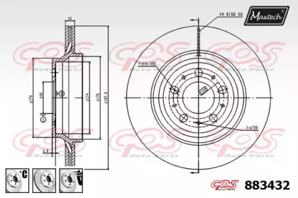 Тормозной диск MAXTECH 883432.6880