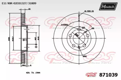 Тормозной диск MAXTECH 871039.0000