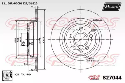 Тормозной диск MAXTECH 827044.0080