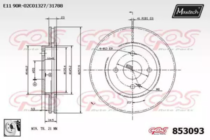 Тормозной диск MAXTECH 853093.0080