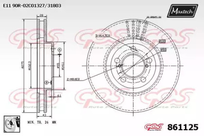 Тормозной диск MAXTECH 861125.0080