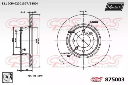 Тормозной диск MAXTECH 875003.0080