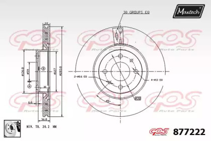 Тормозной диск MAXTECH 877222.0080