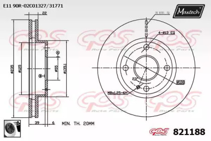 Тормозной диск MAXTECH 821188.0060