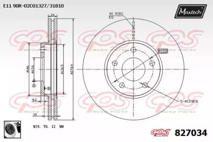 Тормозной диск MAXTECH 827034.0060