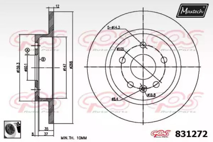 Тормозной диск MAXTECH 831272.0060