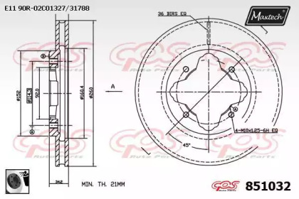 Тормозной диск MAXTECH 851032.0060