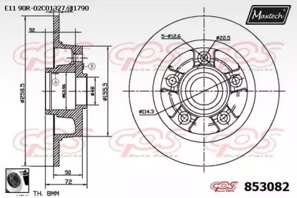 Тормозной диск MAXTECH 853082.0060