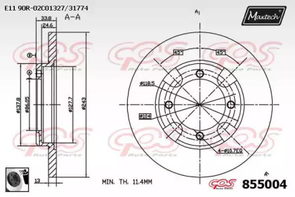 Тормозной диск MAXTECH 855004.0060