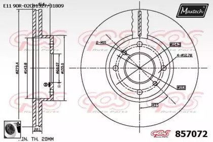 Тормозной диск MAXTECH 857072.0060