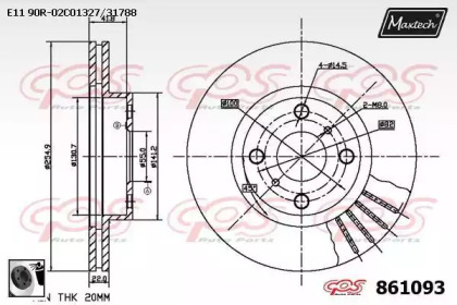 Тормозной диск MAXTECH 861093.0060