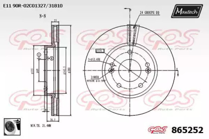 Тормозной диск MAXTECH 865252.0060