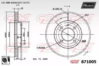 Тормозной диск MAXTECH 871005.0060