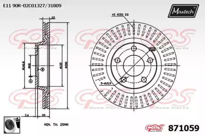 Тормозной диск MAXTECH 871059.0060