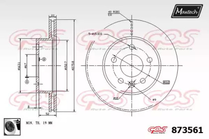 Тормозной диск MAXTECH 873561.0060