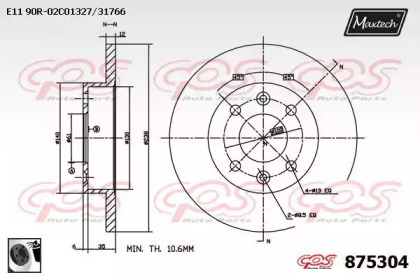 Тормозной диск MAXTECH 875304.0060