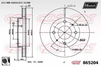 Тормозной диск MAXTECH 865204.0060