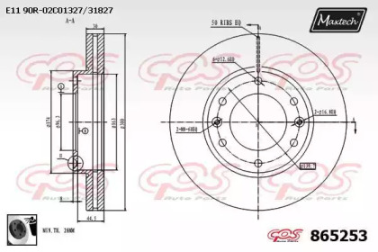 Тормозной диск MAXTECH 865253.0060