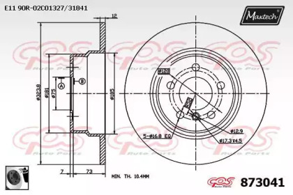 Тормозной диск MAXTECH 873041.0060