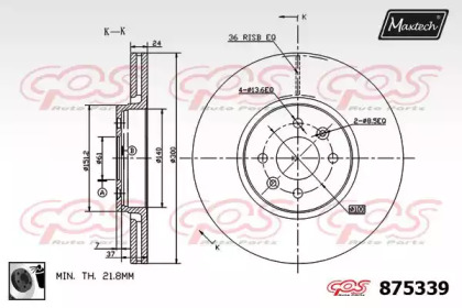 Тормозной диск MAXTECH 875339.0060