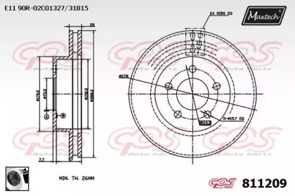 Тормозной диск MAXTECH 811209.0060