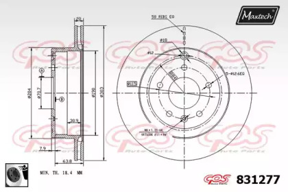 Тормозной диск MAXTECH 831277.0060