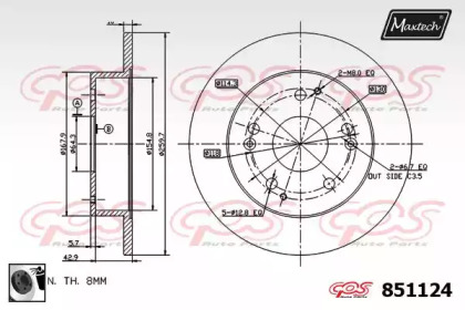 Тормозной диск MAXTECH 851124.0060