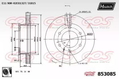 Тормозной диск MAXTECH 853085.0060