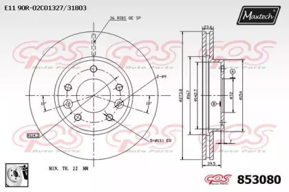 Тормозной диск MAXTECH 853080.0080