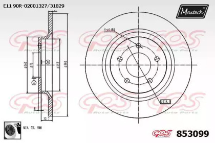 Тормозной диск MAXTECH 853099.0060