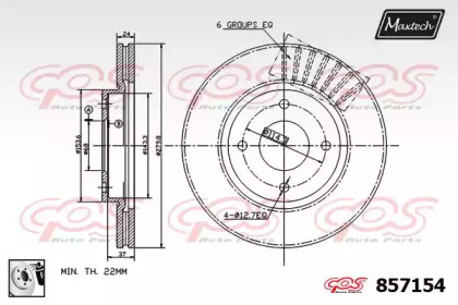 Тормозной диск MAXTECH 857154.0080