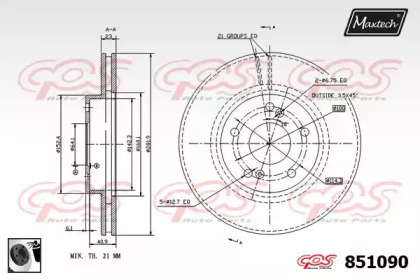 Тормозной диск MAXTECH 851090.0060