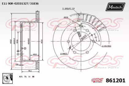 Тормозной диск MAXTECH 861201.0080