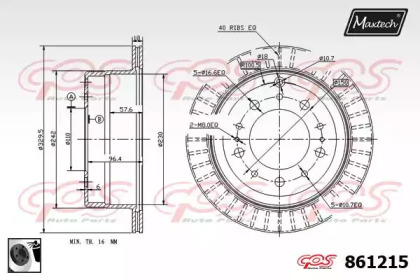 Тормозной диск MAXTECH 861215.0060