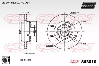 Тормозной диск MAXTECH 863010.0060