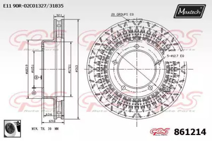 Тормозной диск MAXTECH 861214.0060