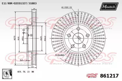 Тормозной диск MAXTECH 861217.0080