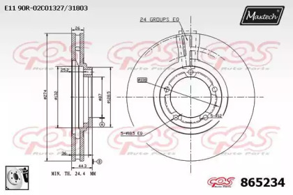 Тормозной диск MAXTECH 865234.0080