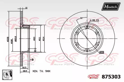 Тормозной диск MAXTECH 875303.0080