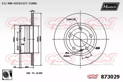 Тормозной диск MAXTECH 873029.0060