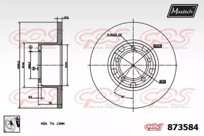 Тормозной диск MAXTECH 873584.0080