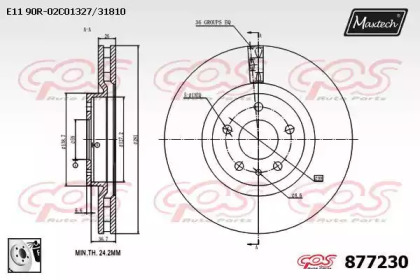 Тормозной диск MAXTECH 877230.0080