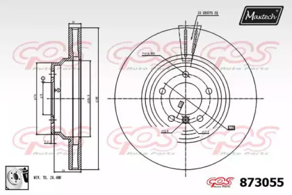 Тормозной диск MAXTECH 873055.0080