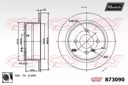 Тормозной диск MAXTECH 873090.0060