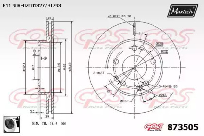 Тормозной диск MAXTECH 873505.0060